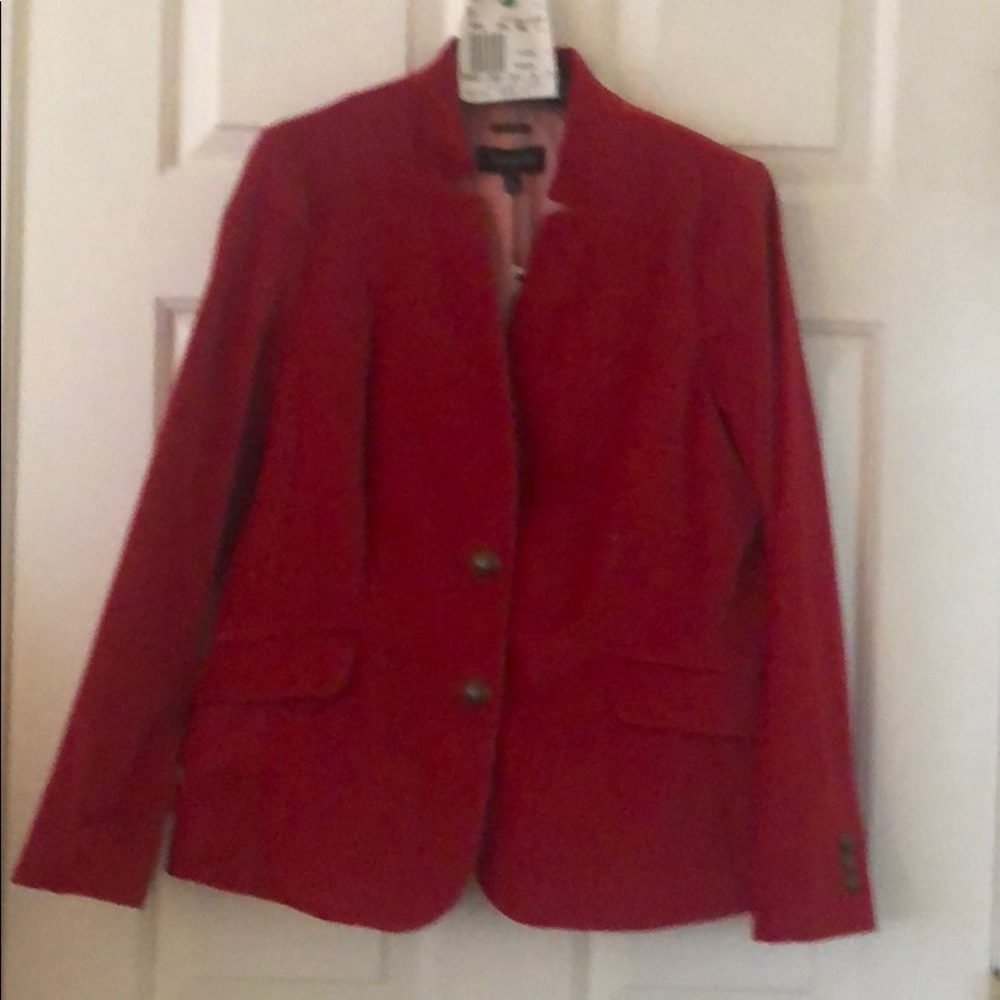 Talbots red velvet blazer